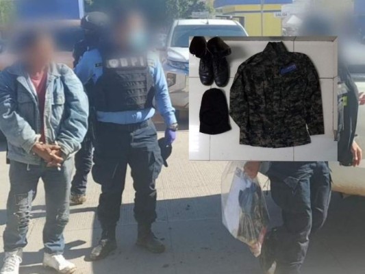 Detienen a sujeto en posesión de arma, munición e indumentaria militar en Comayagua